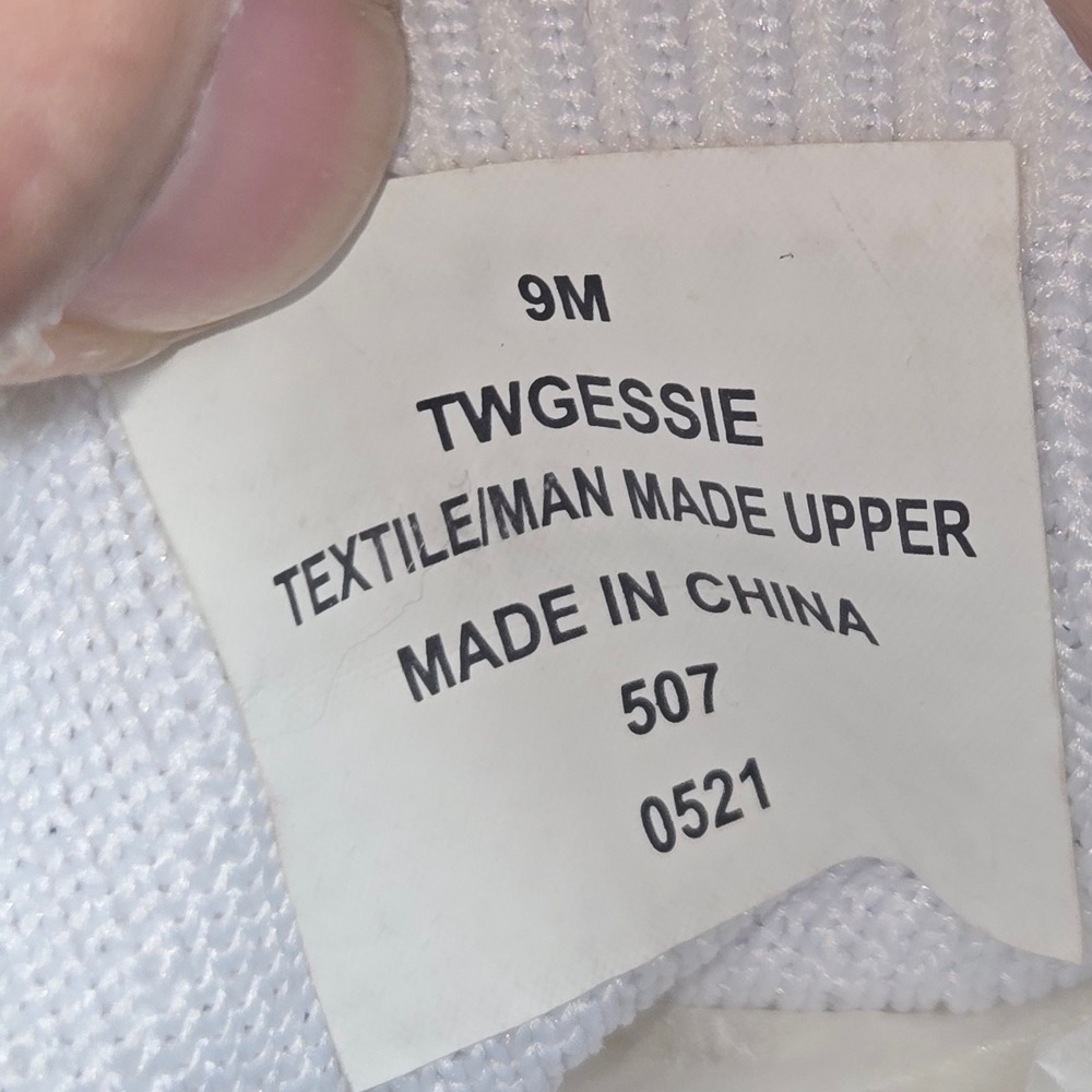 Tommy Hilfiger Women's TWGESSII White Knit Lace Up Sneakers Size 9M - Picture 8 of 10